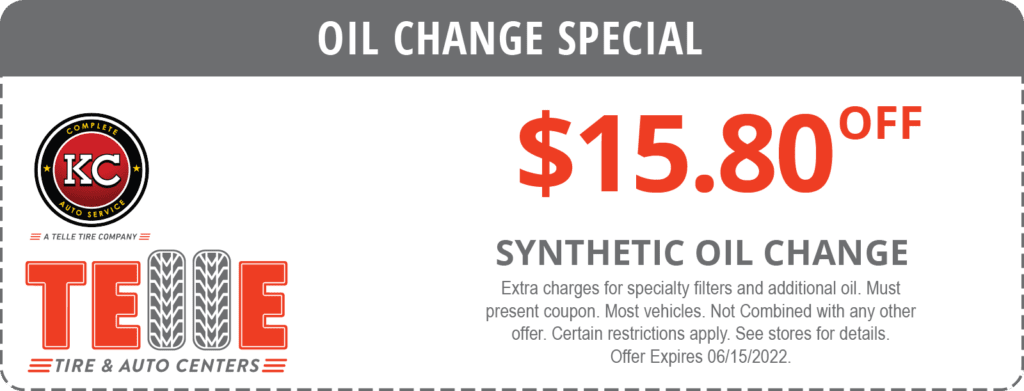$15.80 off synthetic oil change