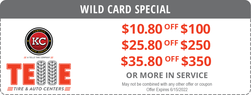 Wild Card Special - $10.80 off $100, $25.80 off $250, $35.80 off $350