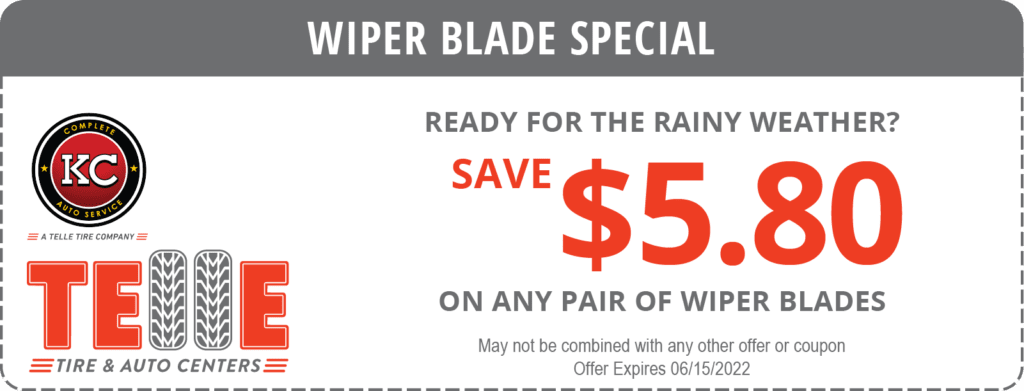 Wiper Blade Special - Save $5.80 on any pair of wiper blades