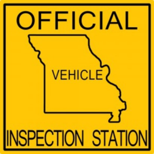 Official Missouri Vehicle Inspection Station sign