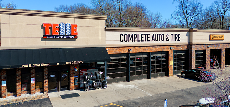 Storefront newly-opened Telle Tire location greater KCMO area