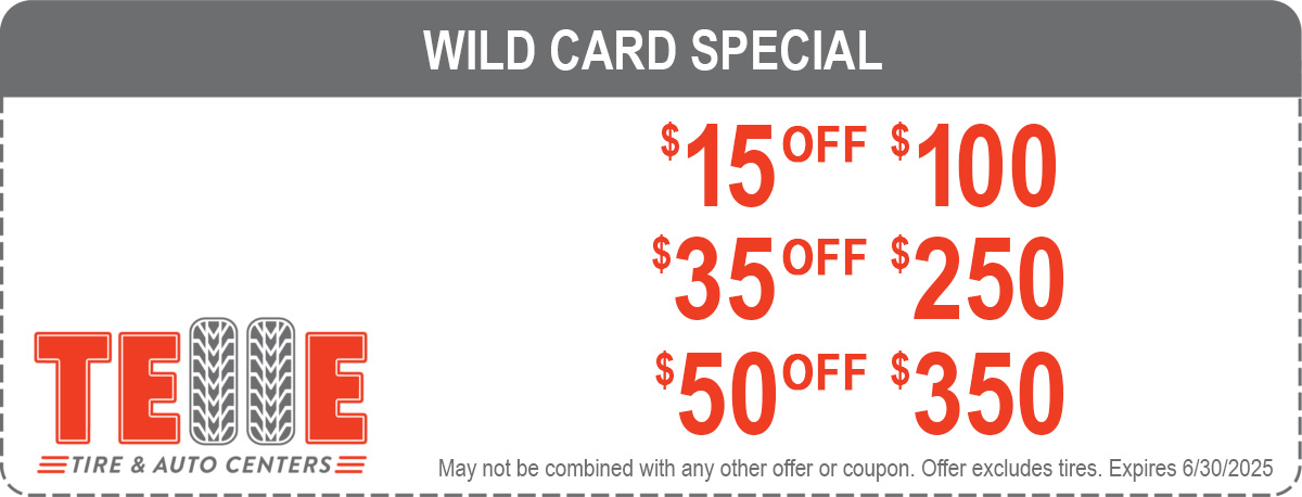 wild-card-special-june-25 Wild Card Special. $15 off $100, $35 off $250, $50 off $350