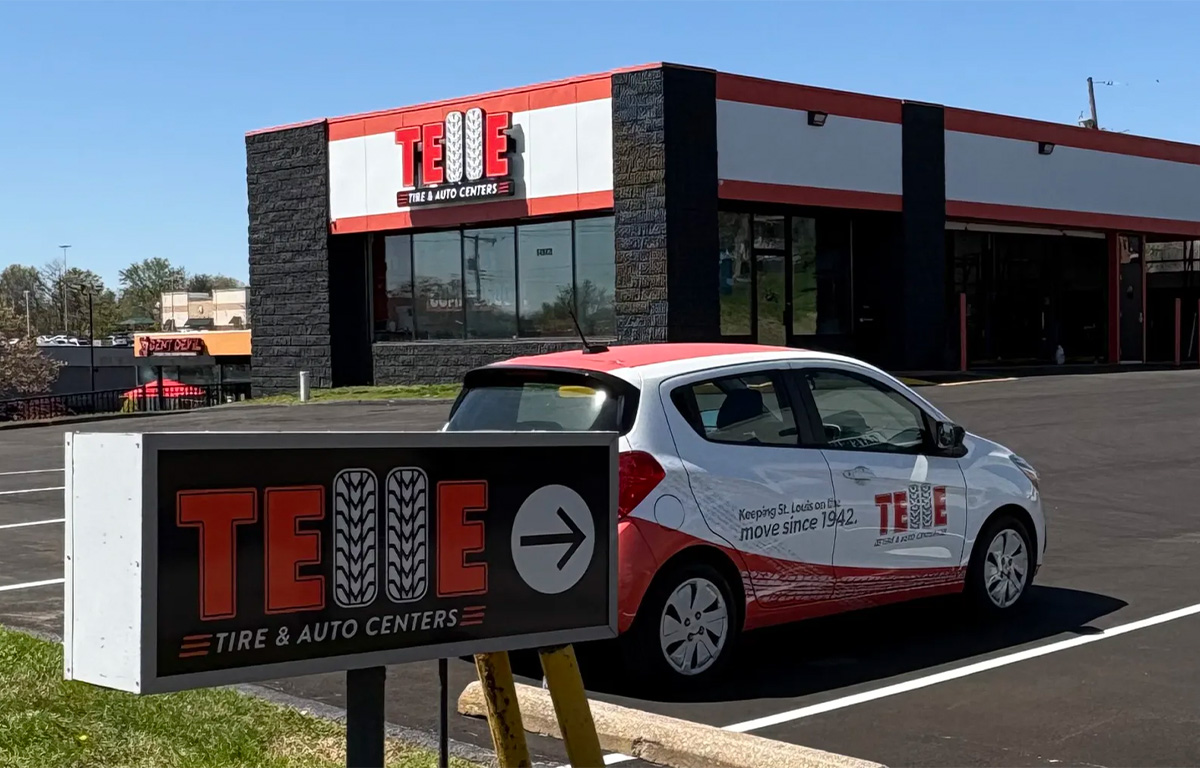 The exterior of the Telle Tire & Auto Centers location in Ballwin, MO.