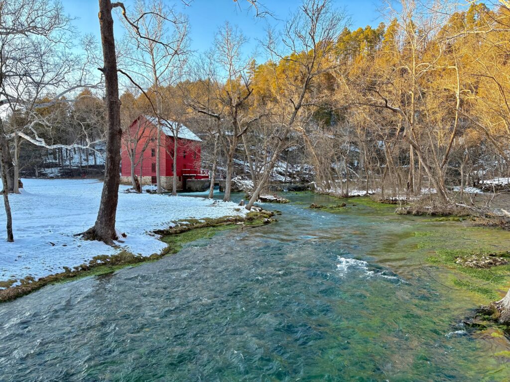 Wintertime at Alley Mill off the Ozark Scenic Riverway