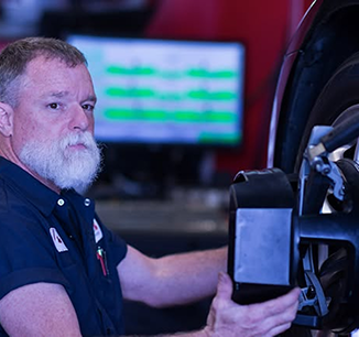 Auto repair team member working