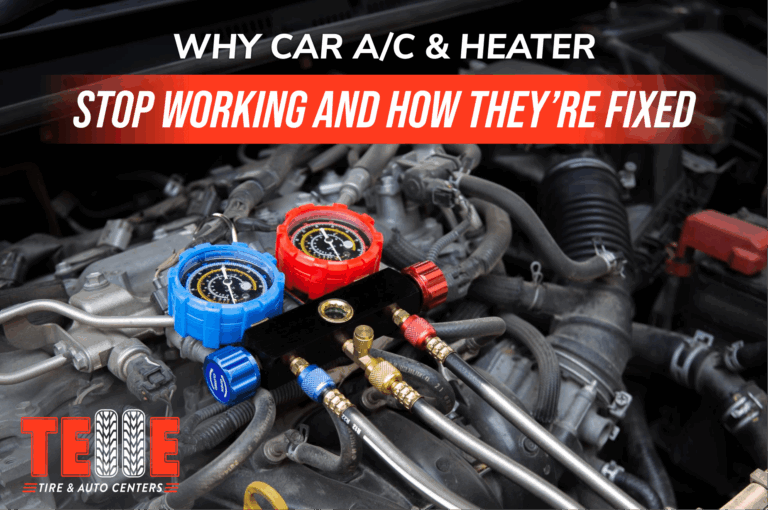 Car AC system diagnostics in auto repair shop