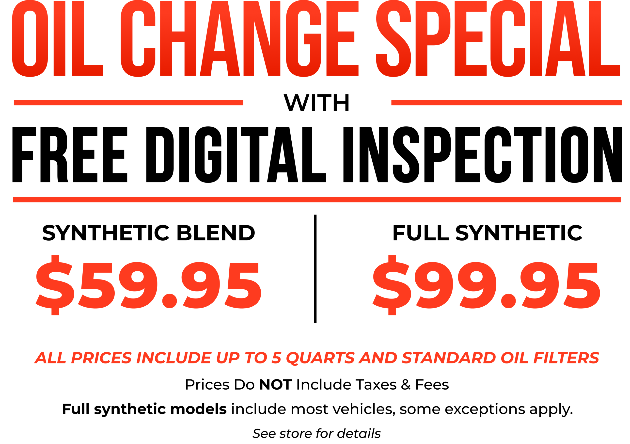 Oil Change Pricing