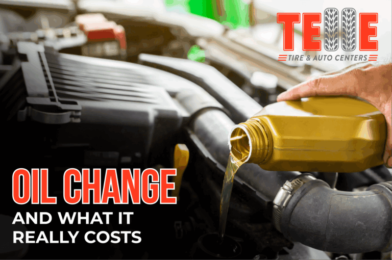 Mechanic performing a synthetic oil change at Telle Tire & Auto Centers