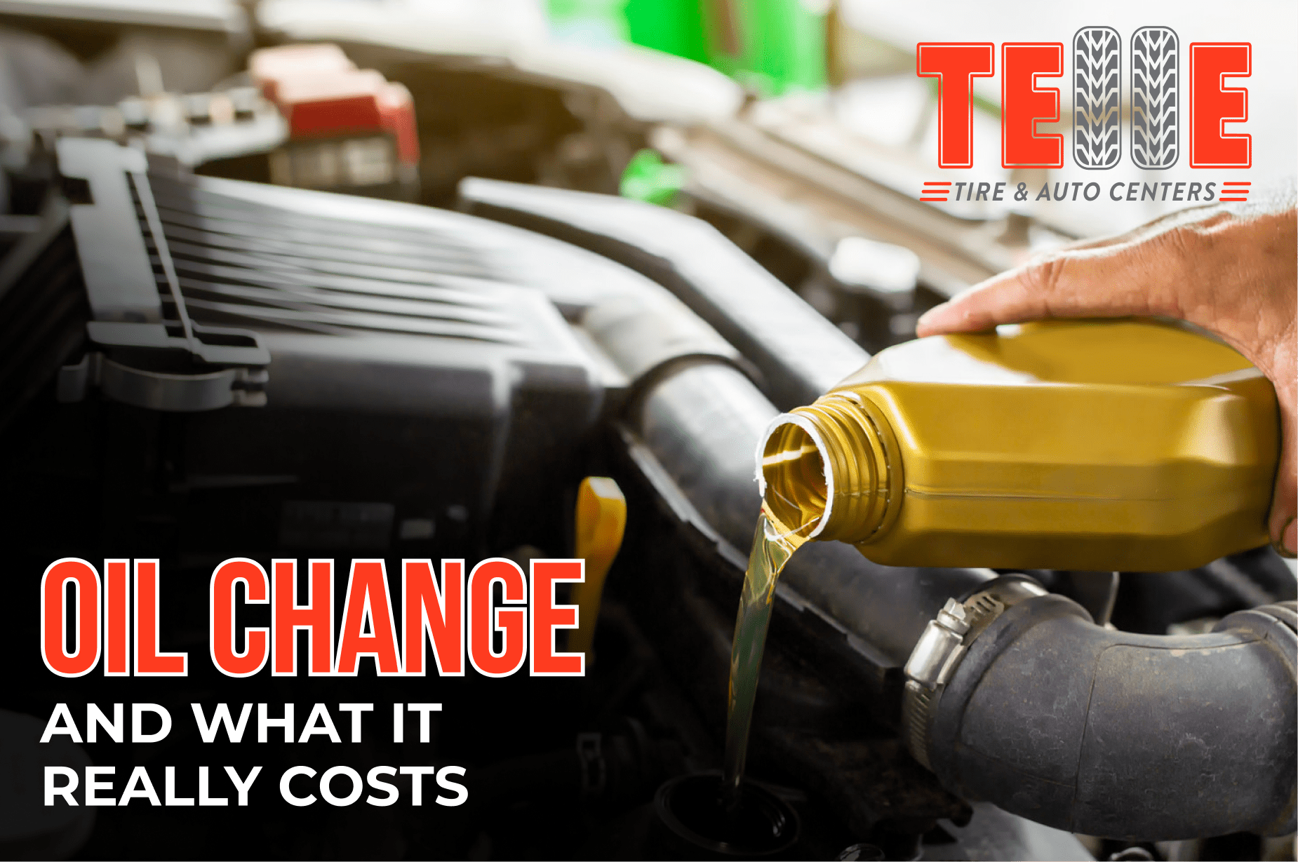 Mechanic performing a synthetic oil change at Telle Tire & Auto Centers
