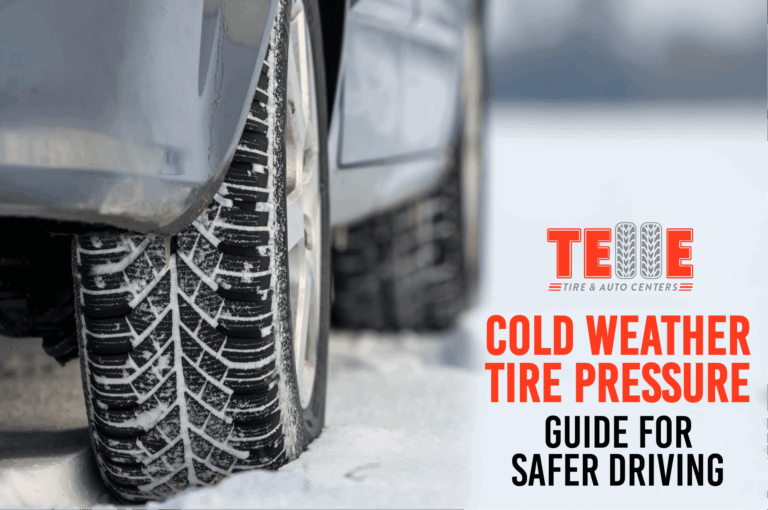 Car tire pressure warning light during a Missouri winter morning