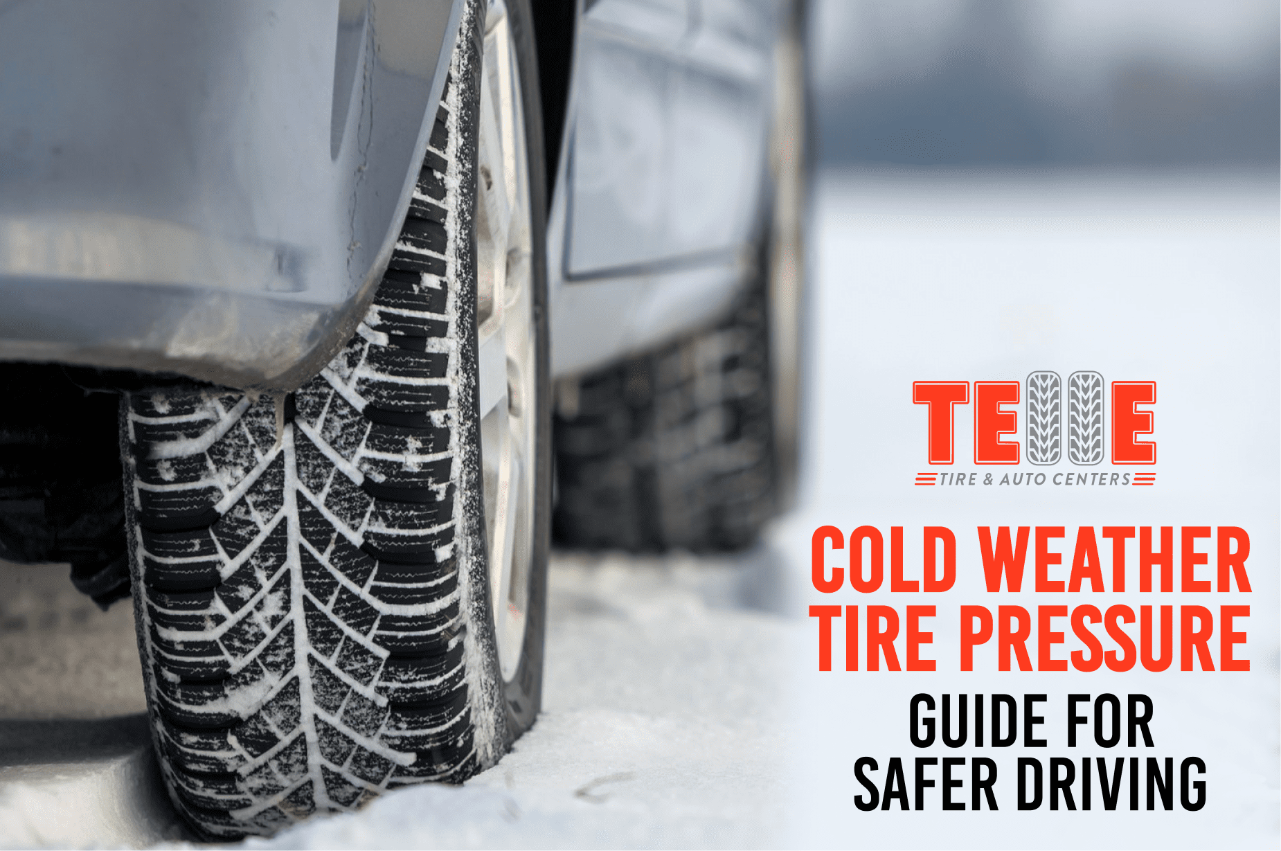 Car tire pressure warning light during a Missouri winter morning