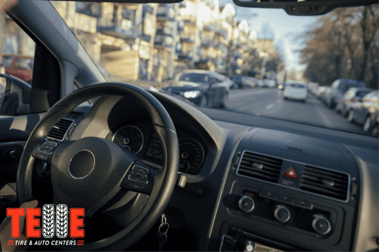 Kansas City driver following safe driving practices on a highway