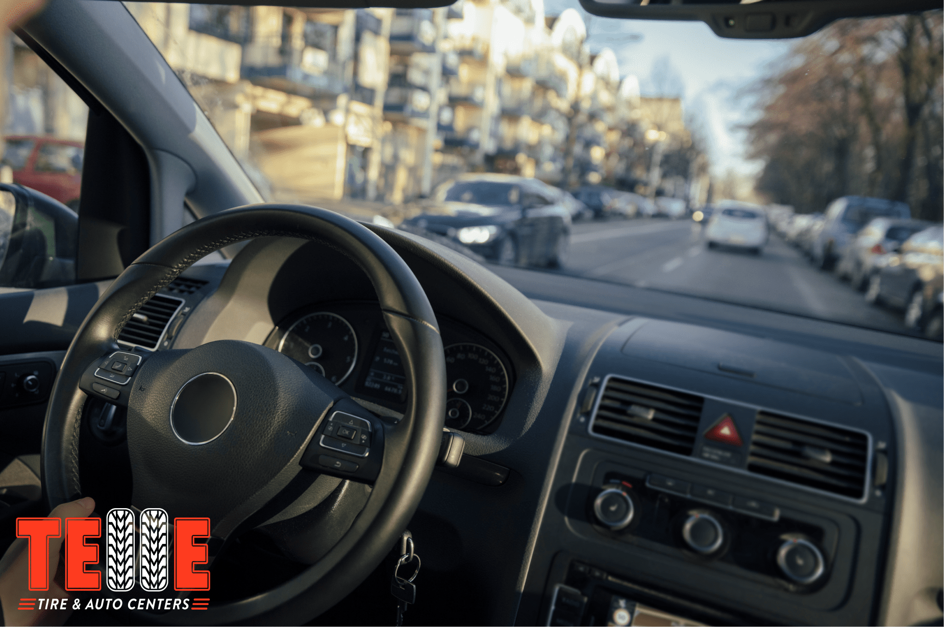 Kansas City driver following safe driving practices on a highway