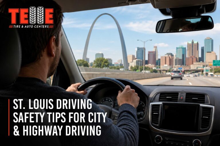 St Louis driver practicing safe driving habits on Missouri roads