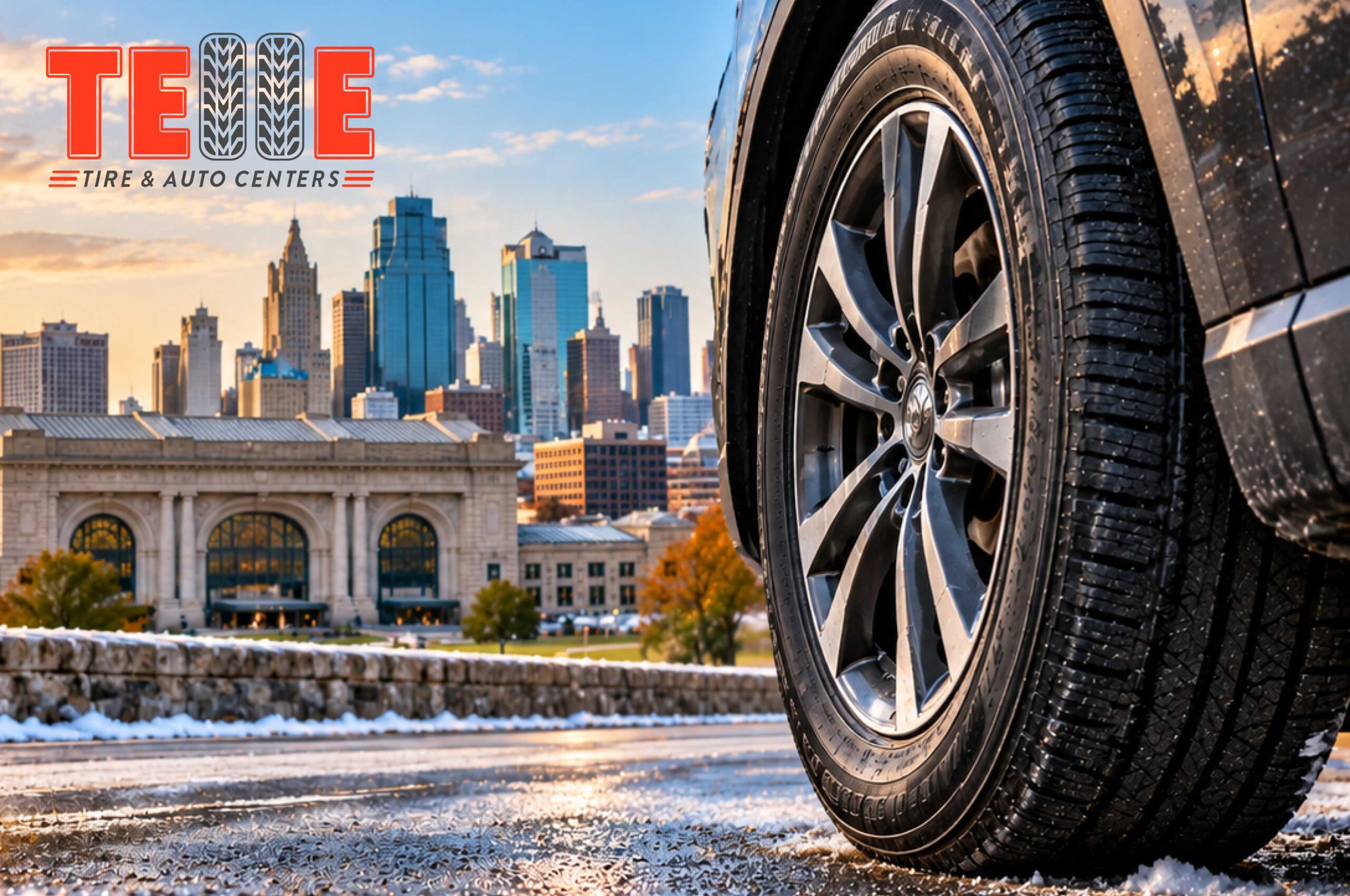 Best tires for Kansas City weather installed on a vehicle