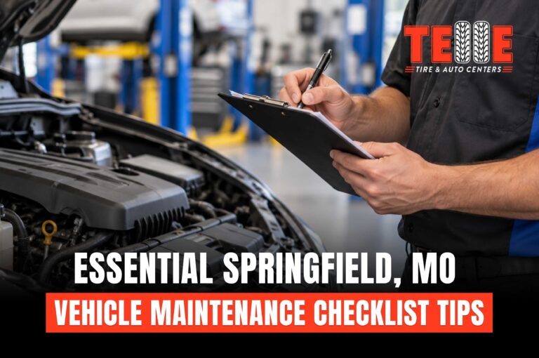 Technician performing a Springfield MO vehicle maintenance checklist