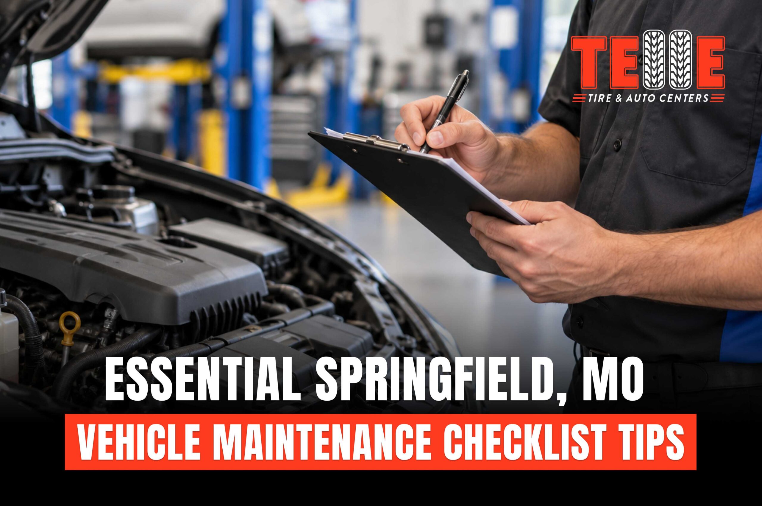 Technician performing a Springfield MO vehicle maintenance checklist