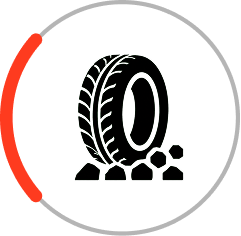 Road hazard warranty icon