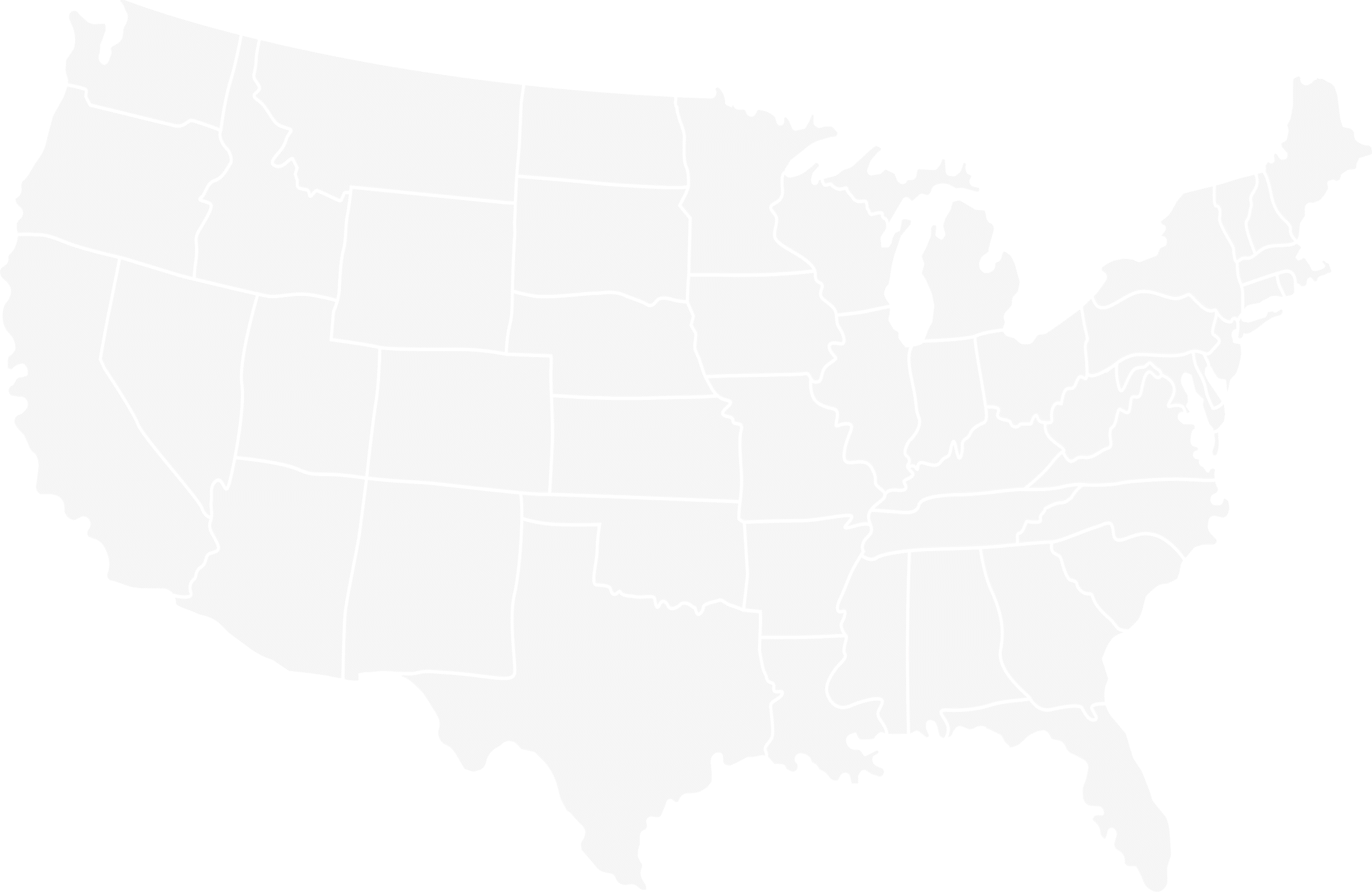 Map showing Telle locations in Minnesota, Iowa, Illinois, Missouri, Kansas, Tennessee, Alabama and Florida