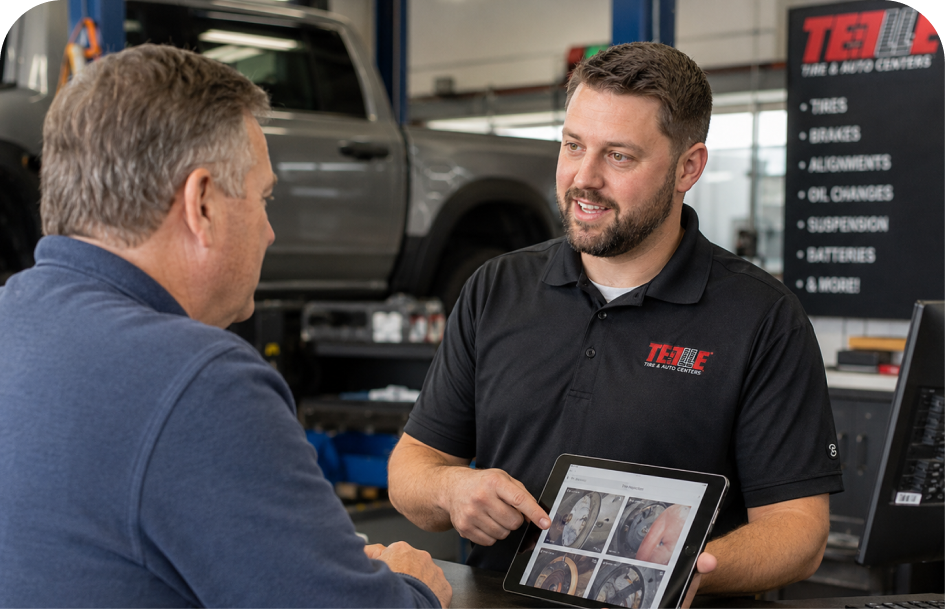 A Telle advisor helping a customer