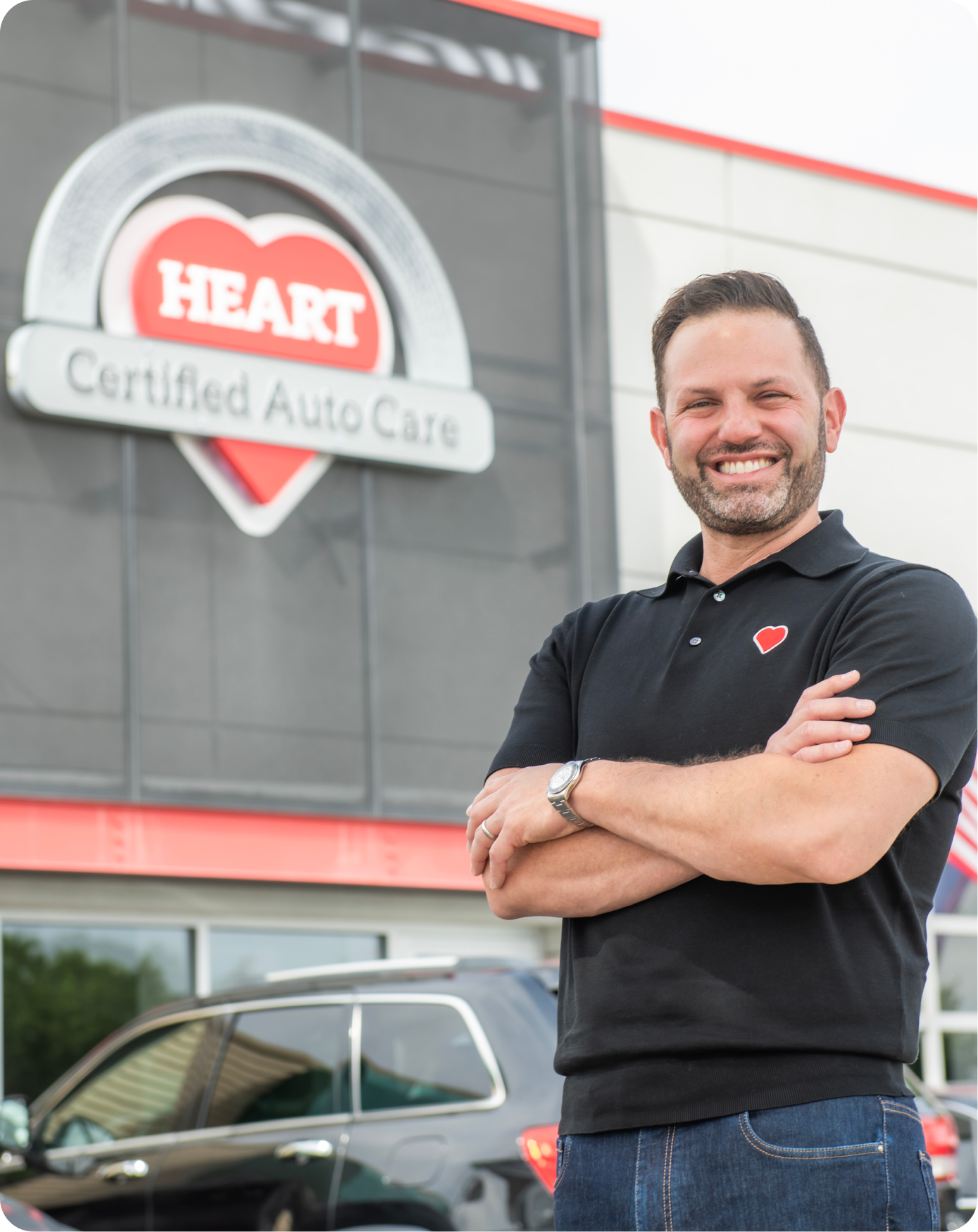 Brian Moak outside HEART Certified Auto Care