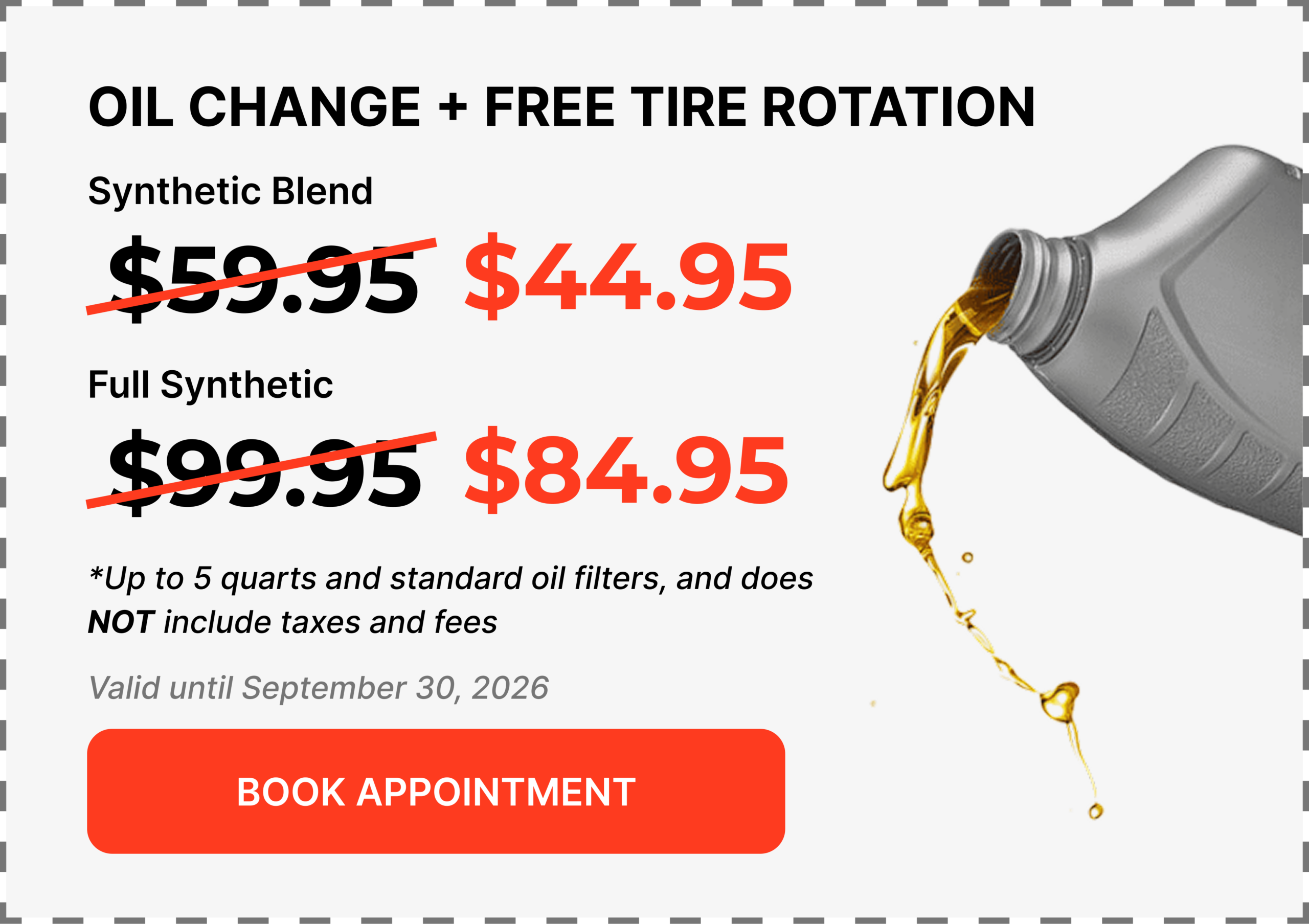 Oil Change Special + Free Tire Rotation — Book Appointment