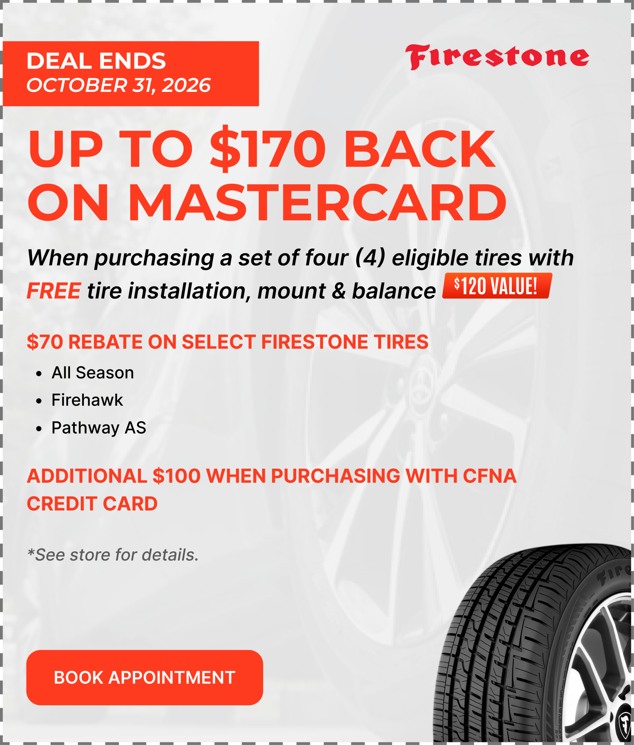 Up to $140–$180 General Tire rebate — Shop Tires