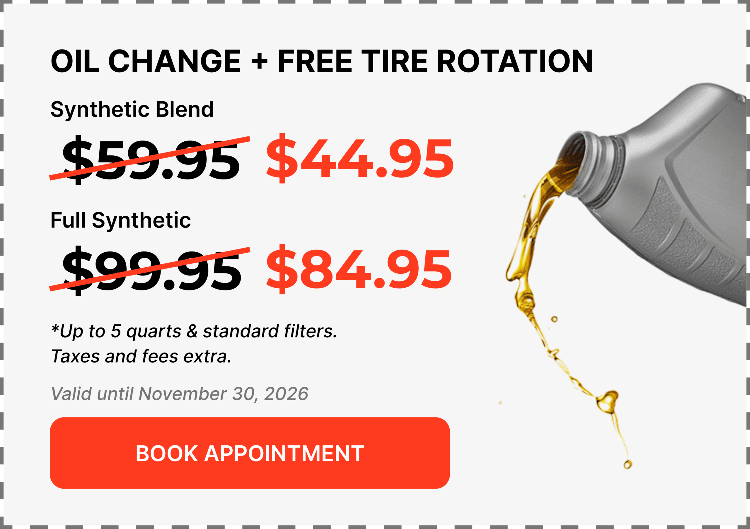 Oil Change Special + Free Tire Rotation — Book Appointment